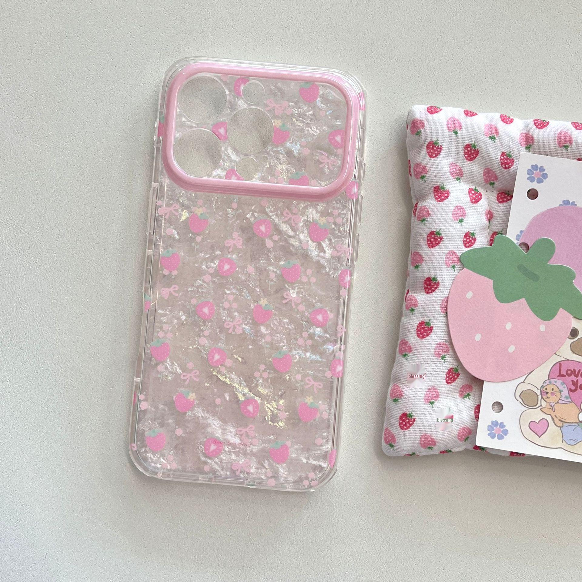 Korean Style Pink Flower & 3D Strawberry iPhone 17/16 Pro Max Case for Apple 15 Girly iPhone 17
Korean Style Pink Flower & 3D Strawberry iPhone 17/16 Pro Max Case for Apple 15 Girly iPhone 17