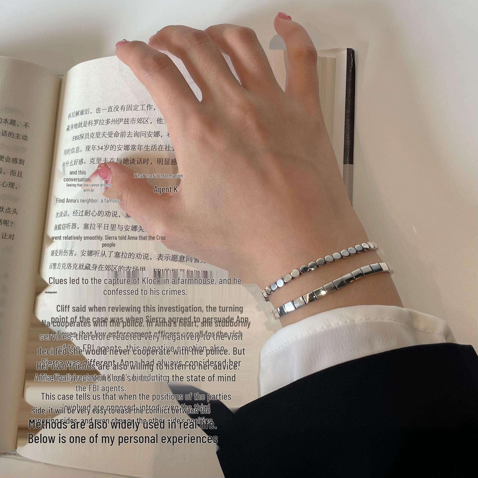 S925 Sterling Silver Minimalist Korean Square High-End Layered Spliced Bracelet 16 cm
S925 Sterling Silver Minimalist Korean Square High-End Layered Spliced Bracelet 16 cm