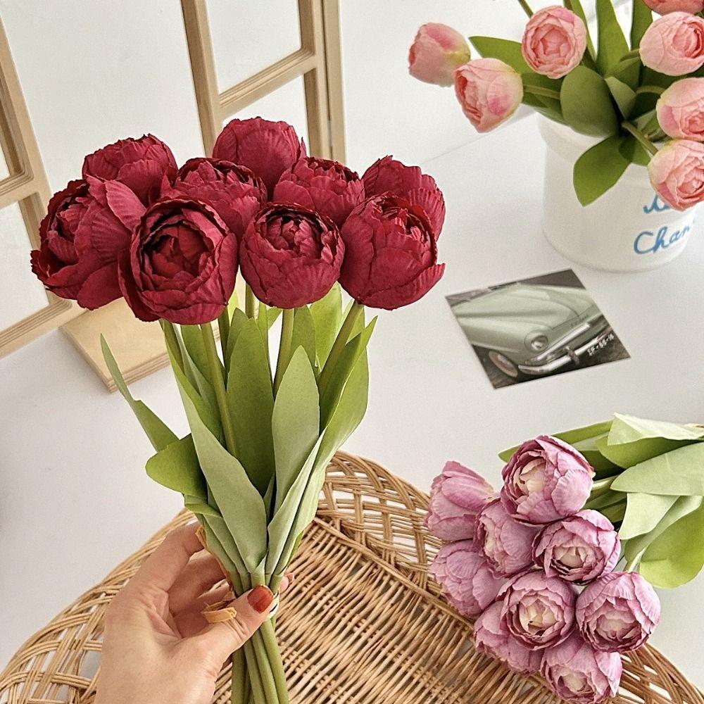 9pcs Real Touch Artificial Tulip Bouquet 9 Heads Fake Flowers Silk Tulip Flower Birthday Decor фіолетовий
9pcs Real Touch Artificial Tulip Bouquet 9 Heads Fake Flowers Silk Tulip Flower Birthday Decor фіолетовий