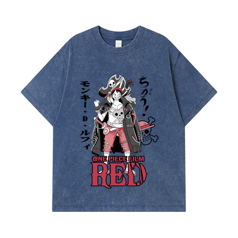 275 GSM Washed T-shirts 100% Cotton One Piece V79 Luffy Film Red Print Unisex Heavy Cotton T Shirt 2XL королівський синій колір
275 GSM Washed T-shirts 100% Cotton One Piece V79 Luffy Film Red Print Unisex Heavy Cotton T Shirt 2XL королівський синій колір