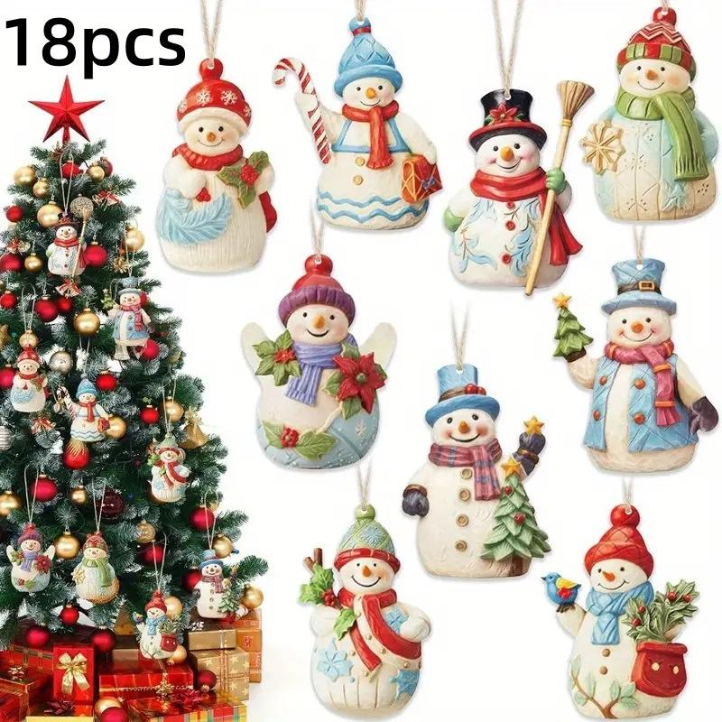 Набор из 18 рождественских подвесок, мультяшное деревянное украшение в виде снеговика с шнурком, праздничное украшение для рождественской вечеринки дома, сделай сам 18-pcs
Набор из 18 рождественских подвесок, мультяшное деревянное украшение в виде снеговика с шнурком, праздничное украшение для рождественской вечеринки дома, сделай сам 18-pcs