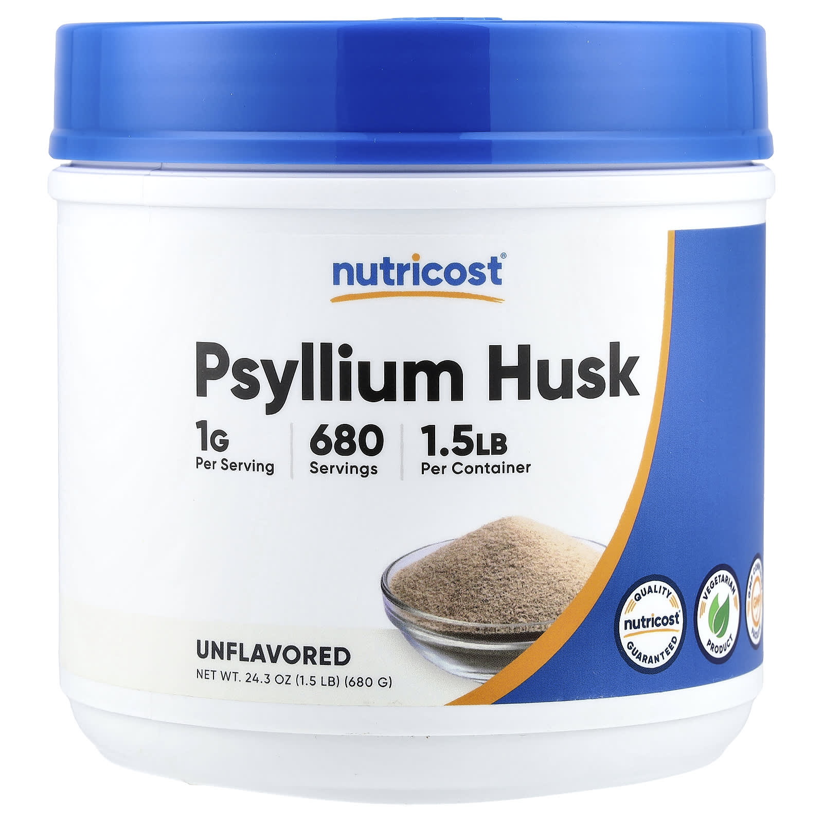 Nutricost, Psyllium Husk, Unflavored, 680g (24.3oz)
Nutricost, Psyllium Husk, Unflavored, 680g (24.3oz)