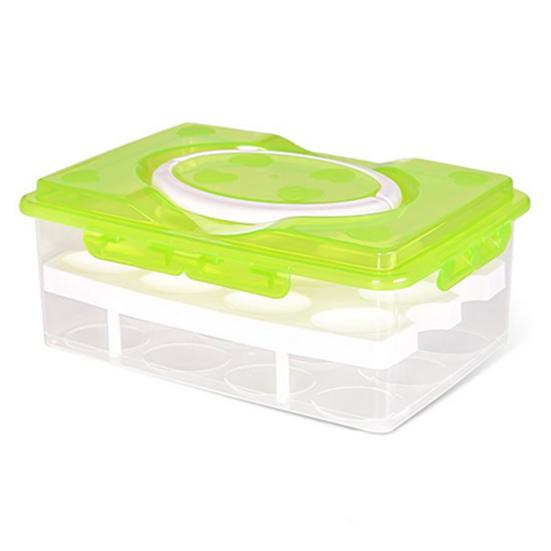 Коробка для хранения, двухслойная, 24 сетки, держатель для яиц, герметичный органайзер большой емкости для дома зелёный
Коробка для хранения, двухслойная, 24 сетки, держатель для яиц, герметичный органайзер большой емкости для дома зелёный