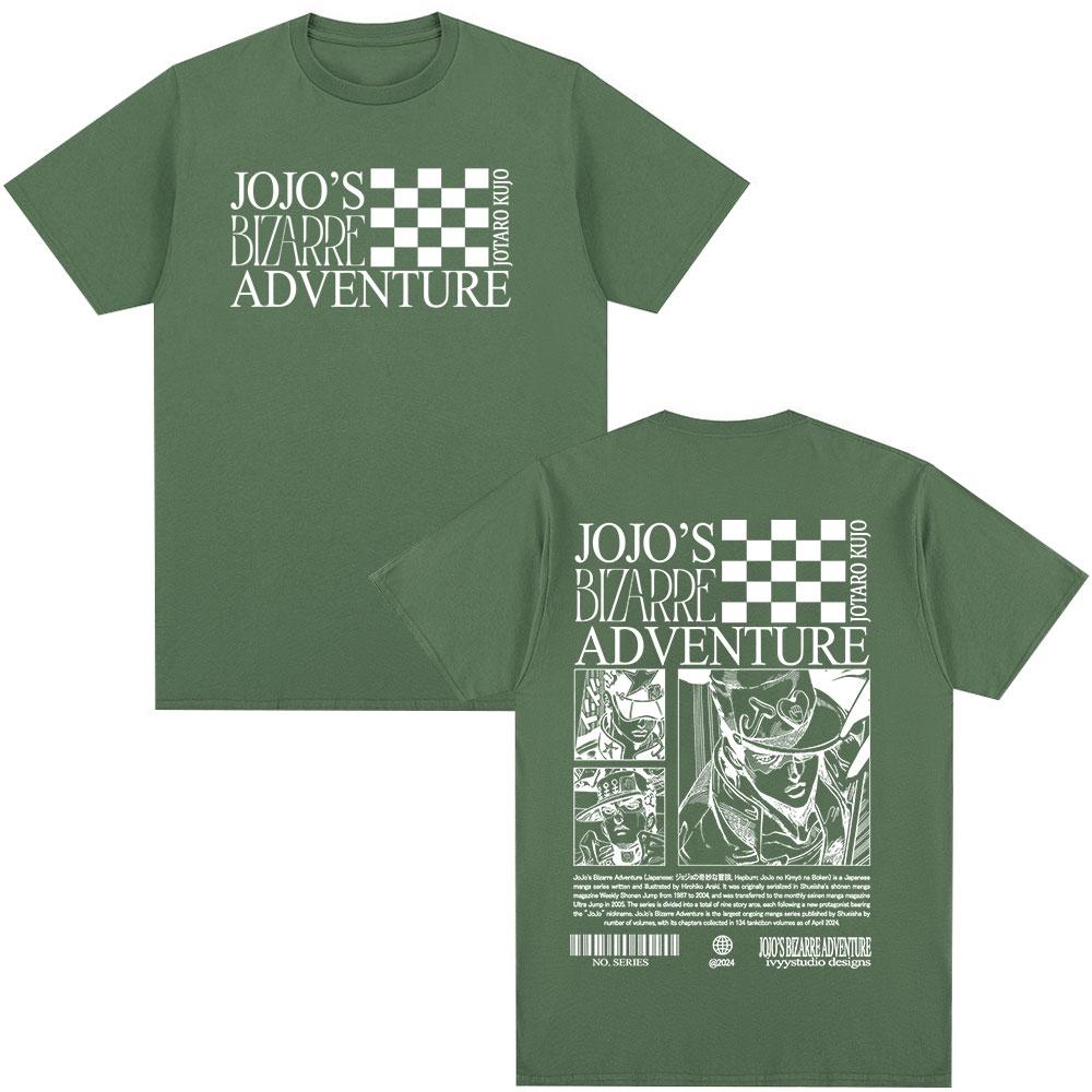Anime Jojo Bizarre Adventure Jotaro Kujo Unisexga T Shirts Unisexs Women Casual Cotton Short Sleeves Oversized Tshirts Streetwear 4XL
Anime Jojo Bizarre Adventure Jotaro Kujo Unisexga T Shirts Unisexs Women Casual Cotton Short Sleeves Oversized Tshirts Streetwear 4XL