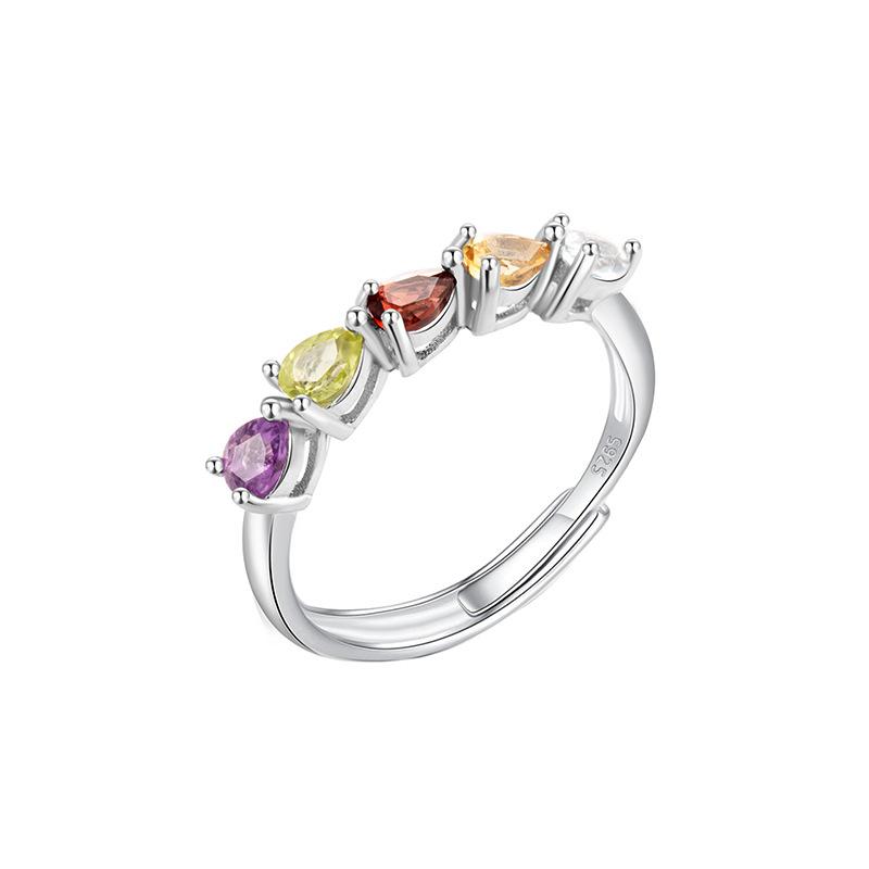 Rainbow Inlaid Natural Stone Ring S925 Sterling Silver Adjustable Garnet Peridot High Grade Women Jewelry Adjustable opening
Rainbow Inlaid Natural Stone Ring S925 Sterling Silver Adjustable Garnet Peridot High Grade Women Jewelry Adjustable opening