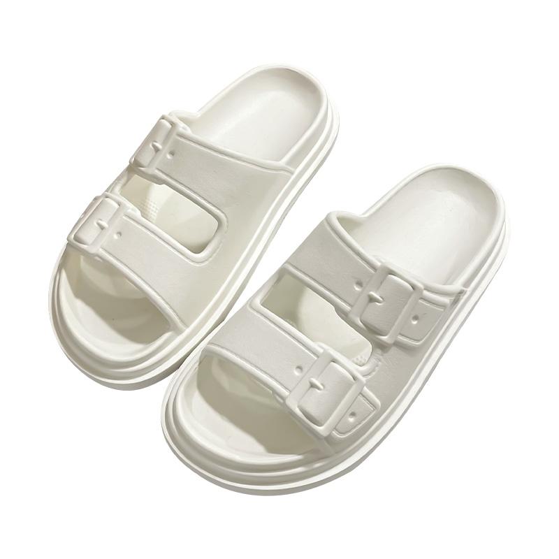 EVA Толстая подошва Простые ажурные дышащие нескользящие женские сандалии 2024новые модные повседневные универсальные женские тапочки летнее время 40-41 белый