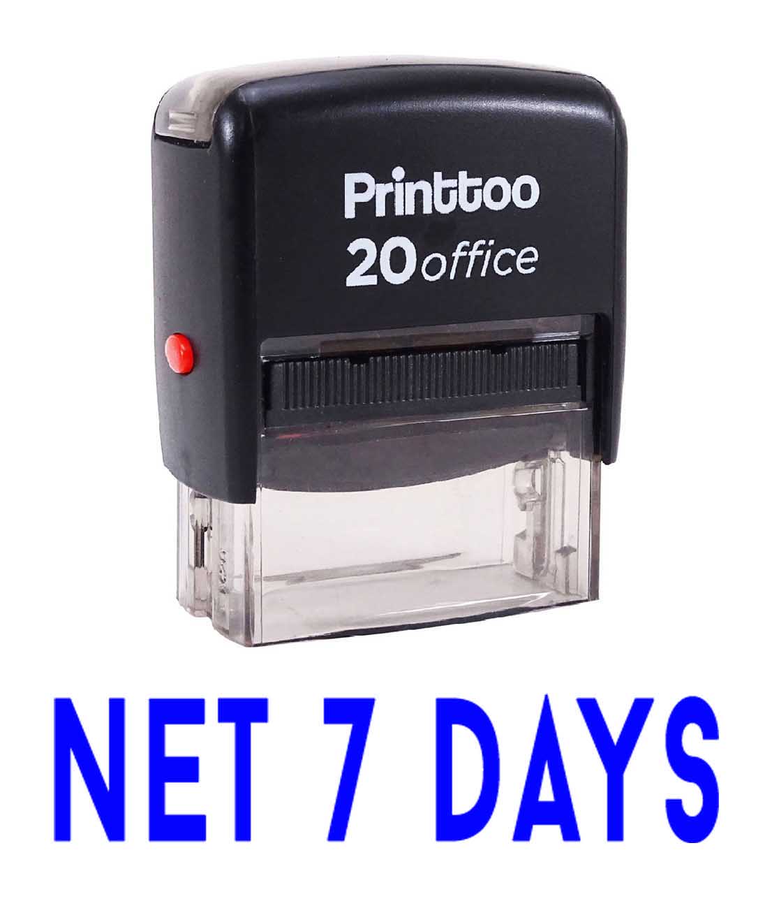 Printtoo NET 7 DAYS Self Inking Rubber Stamp Office Stationary Custom 14 mm x 38 mm (Approx) синій
Printtoo NET 7 DAYS Self Inking Rubber Stamp Office Stationary Custom 14 mm x 38 mm (Approx) синій