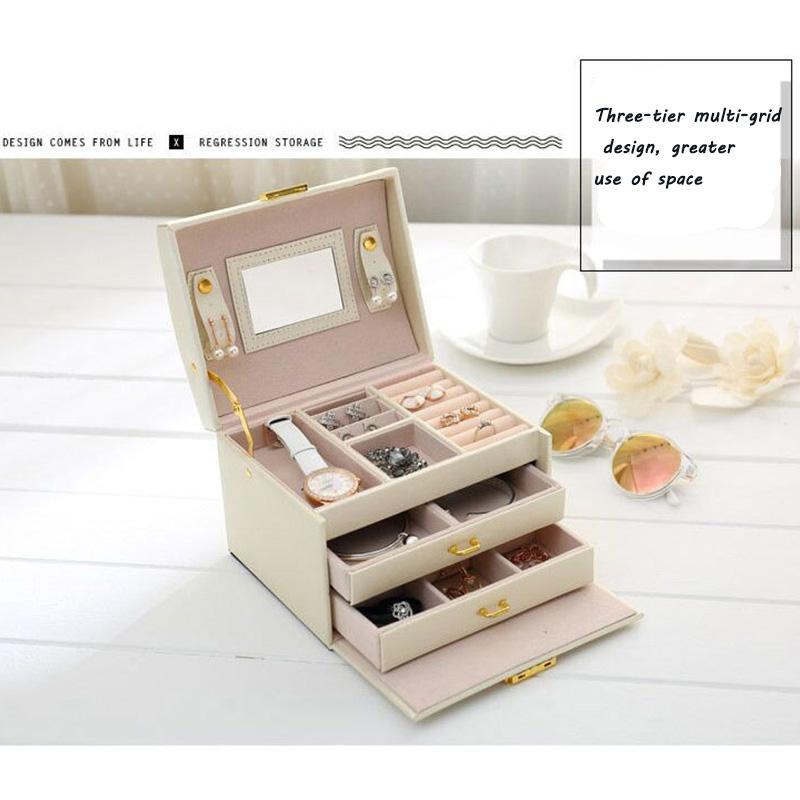 sp01111 Jewelry Box Organizer Three-layer PU Leather Earring Rings Storage Display Case with Mirror and Key Textured/Purple
sp01111 Jewelry Box Organizer Three-layer PU Leather Earring Rings Storage Display Case with Mirror and Key Textured/Purple
