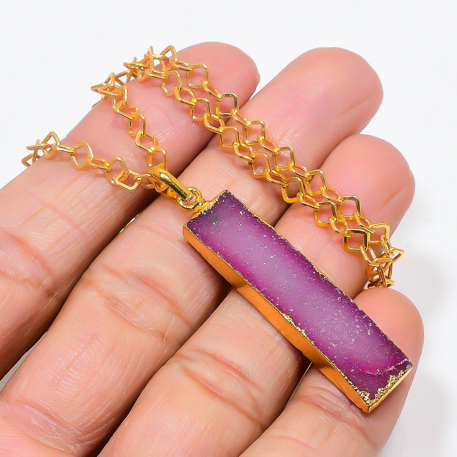 Pink Hememorphite Druzy Gemstone 925 Sterling Silver Jewelry Necklace 20 KJ-631
Pink Hememorphite Druzy Gemstone 925 Sterling Silver Jewelry Necklace 20 KJ-631