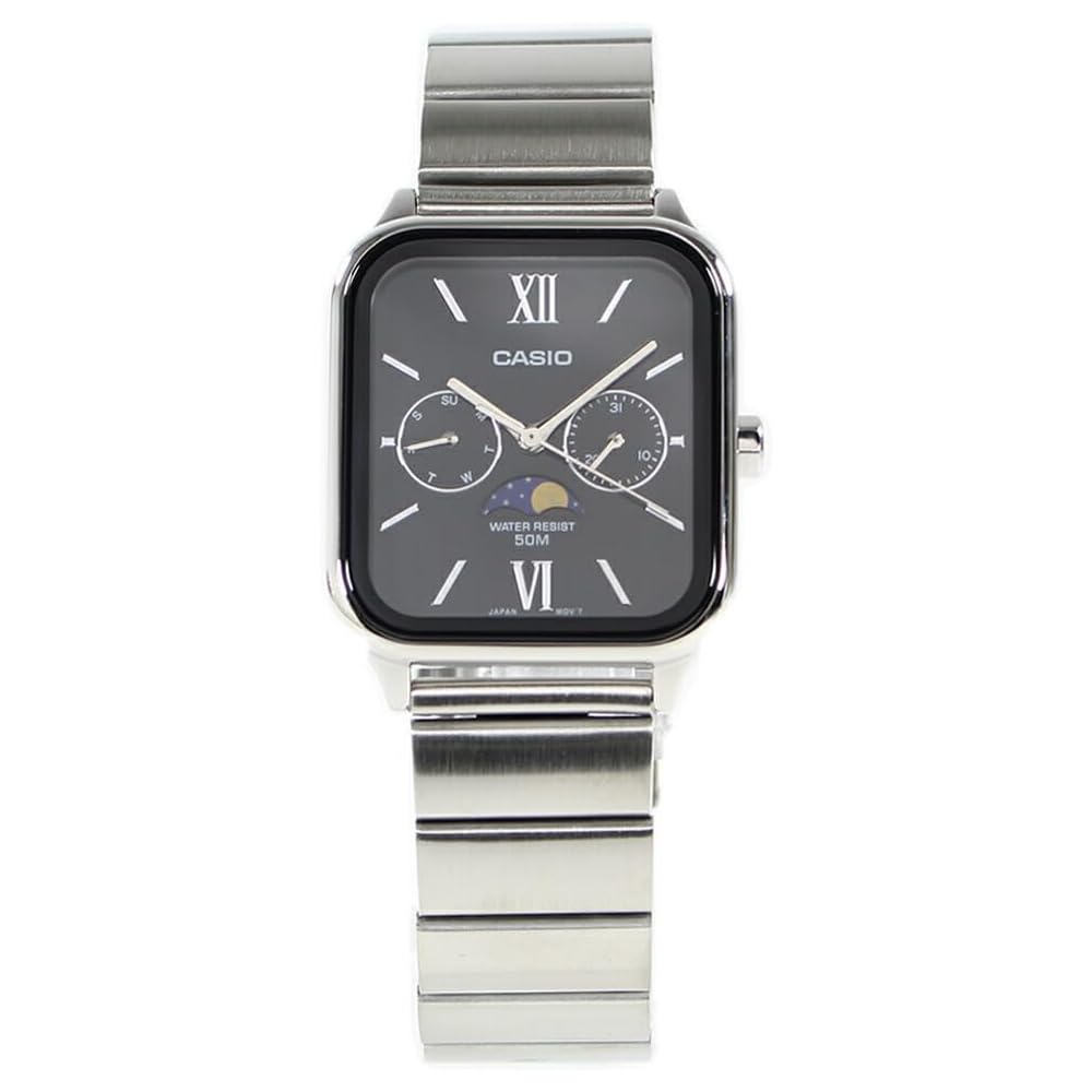 Casio Standard MTP-M305D-1A2 Analog Men s Moon Phase Square Watch
Casio Standard MTP-M305D-1A2 Analog Men s Moon Phase Square Watch