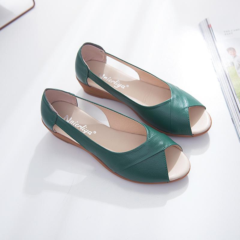 Summer Comfort Wedge Shoes Fashion Women s Sandals Plus Size Mom Peep Toe Flats Shoes Womens Genuine Slide Loafers 41EU/CN42 зелений
Summer Comfort Wedge Shoes Fashion Women s Sandals Plus Size Mom Peep Toe Flats Shoes Womens Genuine Slide Loafers 41EU/CN42 зелений