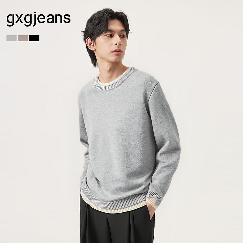 Gxgjeans Men s Faux Two-Piece Casual Crew Neck Sweater M
Gxgjeans Men s Faux Two-Piece Casual Crew Neck Sweater M