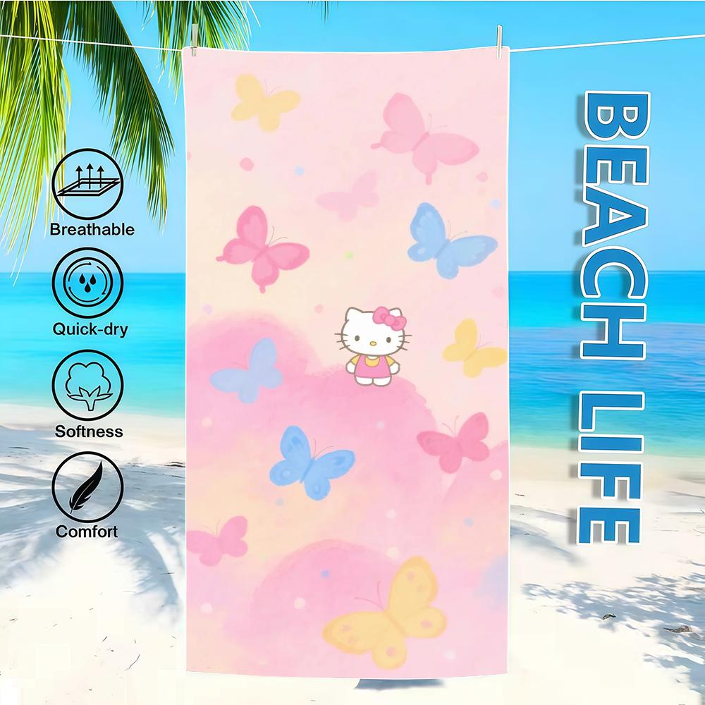 Towel Textile Butterfly Bathrobe Beach Quick-Drying K-Kitty Lightweight SRO Portable Camping Swim H-Hello Pool Travel W40*H60(CM)
Towel Textile Butterfly Bathrobe Beach Quick-Drying K-Kitty Lightweight SRO Portable Camping Swim H-Hello Pool Travel W40*H60(CM)