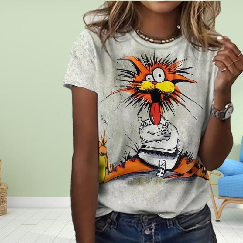 Модная женская футболка с рисунком животных, забавная повседневная футболка с круглым вырезом и короткими рукавами, летняя женская футболка 8XL серый
Модная женская футболка с рисунком животных, забавная повседневная футболка с круглым вырезом и короткими рукавами, летняя женская футболка 8XL серый