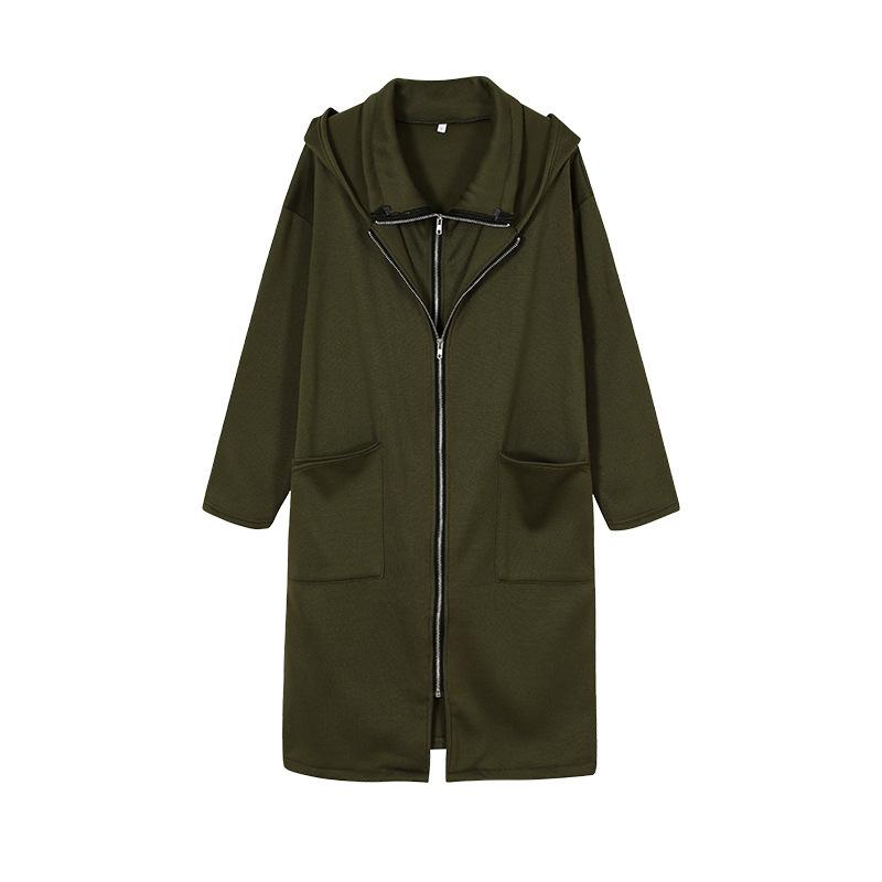 Hooded Pocket Sweater Zipper Medium and Long Fake Two-piece Loose Jacket Women 5XL зелений
Hooded Pocket Sweater Zipper Medium and Long Fake Two-piece Loose Jacket Women 5XL зелений