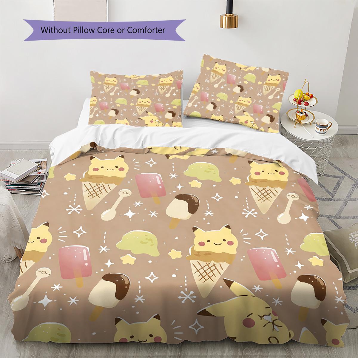 Pokémon Pikachu & Eevee Full Print Bedding Set, 1 Duvet Cover & 2 Pillowcases, Home Decor, Perfect Gift for Pokémon Fans 135x200cm
Pokémon Pikachu & Eevee Full Print Bedding Set, 1 Duvet Cover & 2 Pillowcases, Home Decor, Perfect Gift for Pokémon Fans 135x200cm