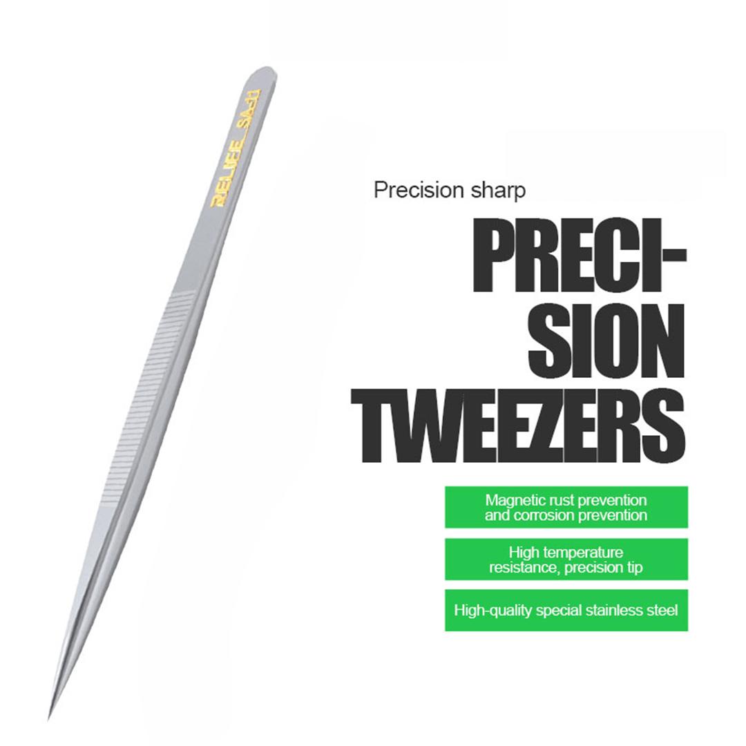 SA-11 Stainless Steel Fine Tip Straight Tweezers Electronic Device Precision Repair Tool Type A
SA-11 Stainless Steel Fine Tip Straight Tweezers Electronic Device Precision Repair Tool Type A