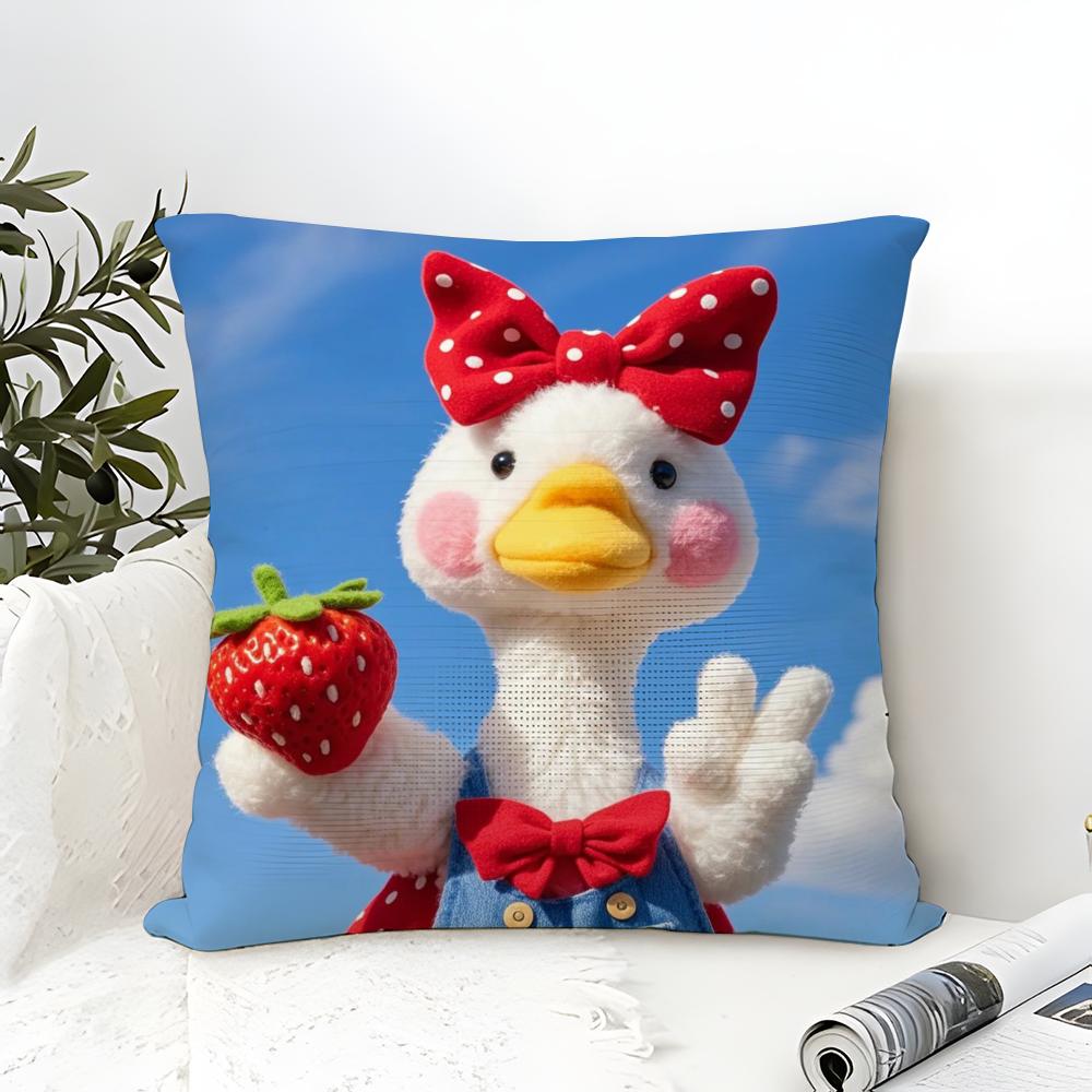 Strawberry Duck Print Pillow Case Cotton Linen Fabric Square Zipper Pillowcase Home Decorative Living Room 30X30cm
Strawberry Duck Print Pillow Case Cotton Linen Fabric Square Zipper Pillowcase Home Decorative Living Room 30X30cm