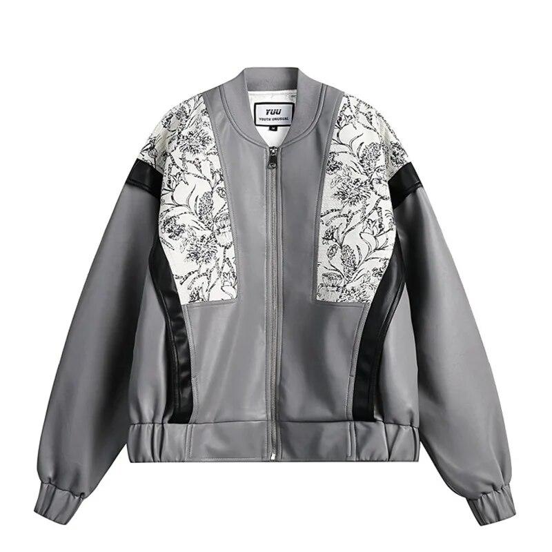 Street Fashion Color Matching Printed PU Leather Men s Jacket Round Neck Casual Loose Baseball Uniform Couple s Harajuku Coat
Street Fashion Color Matching Printed PU Leather Men s Jacket Round Neck Casual Loose Baseball Uniform Couple s Harajuku Coat