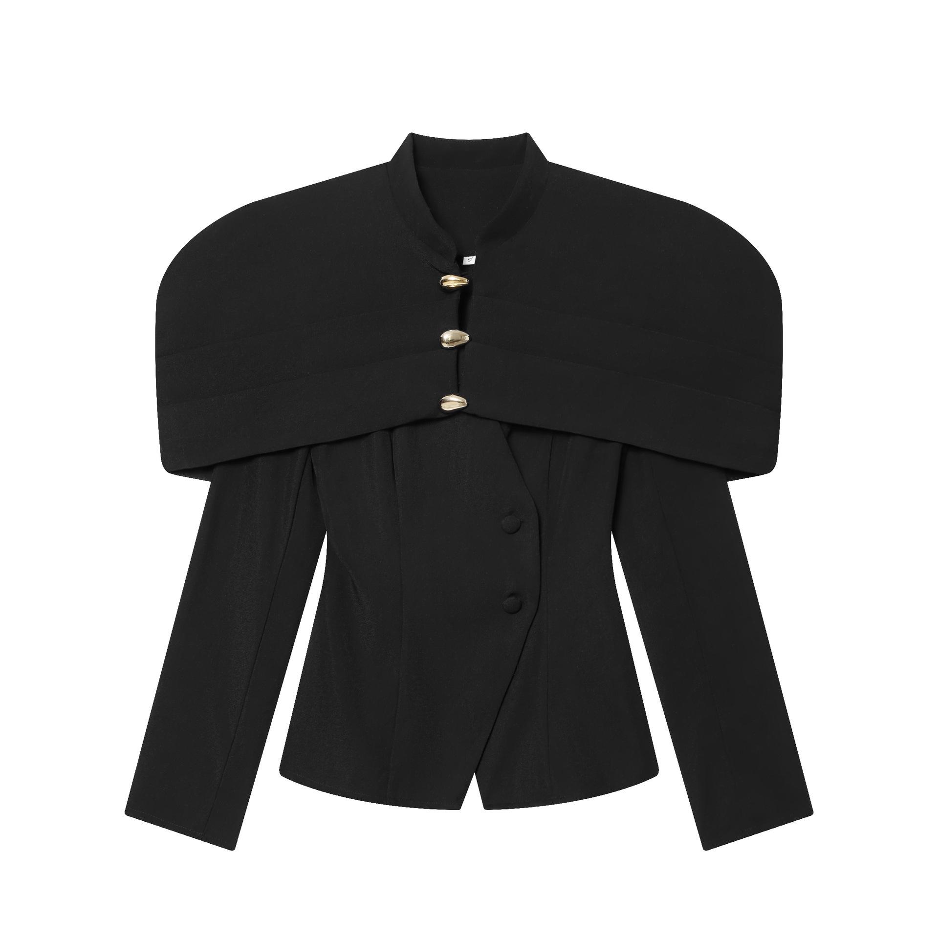 European & American Light Luxury Slim Fit Suit Jacket with Metal Buckle Large
European & American Light Luxury Slim Fit Suit Jacket with Metal Buckle Large