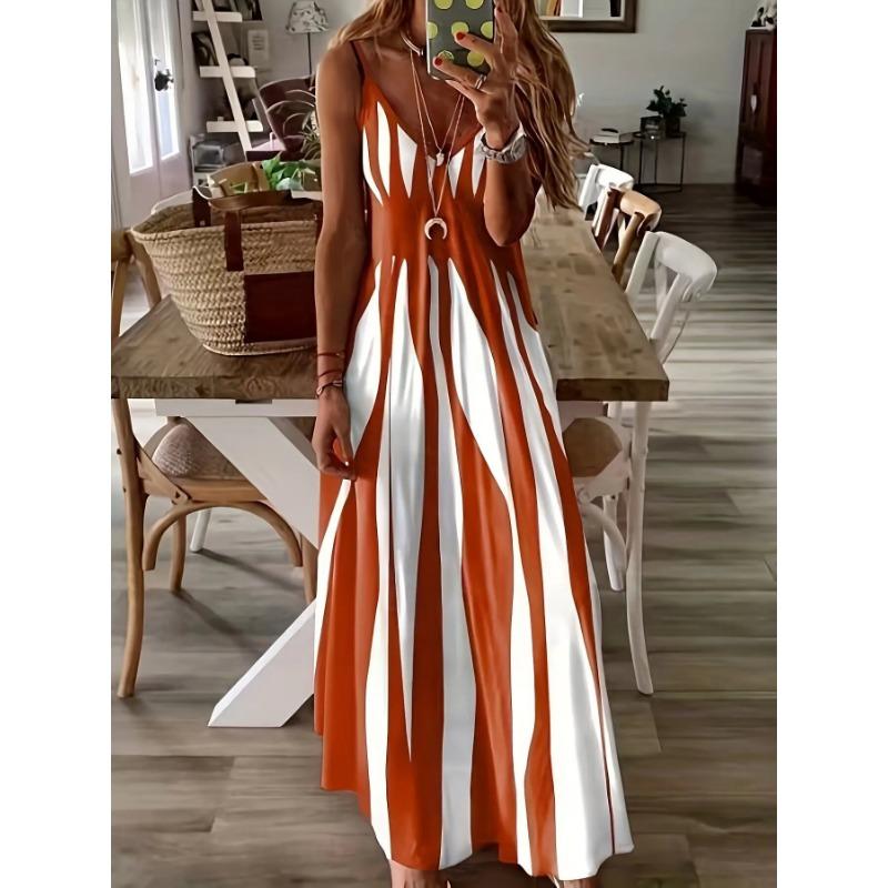 Summer New Casual Printed V-neck Sleeveless Long Dress Straps Loose Elegant Party A-line Long Maxi Dresses Fashion Holiday Clothing XXL помаранчевий
Summer New Casual Printed V-neck Sleeveless Long Dress Straps Loose Elegant Party A-line Long Maxi Dresses Fashion Holiday Clothing XXL помаранчевий