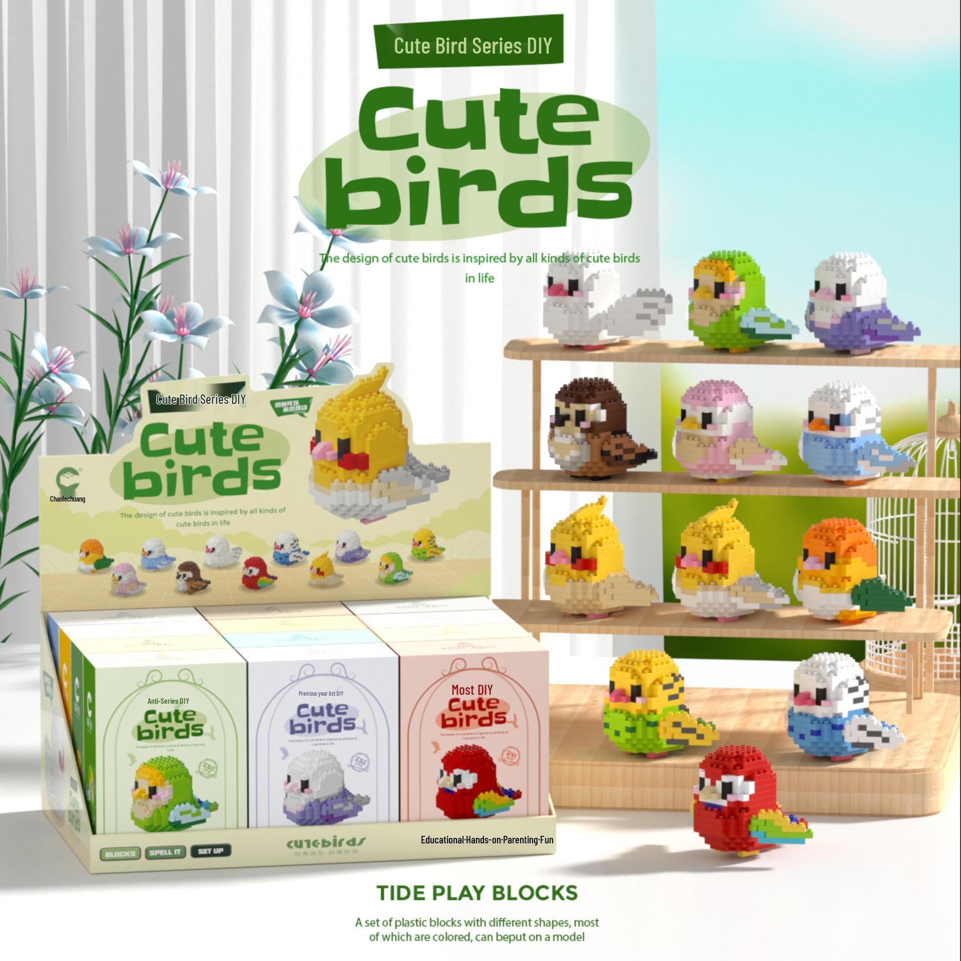 Micro Particle Building Blocks: Cute Parrot & Bird Ornaments, Educational Animal Blocks
Micro Particle Building Blocks: Cute Parrot & Bird Ornaments, Educational Animal Blocks
