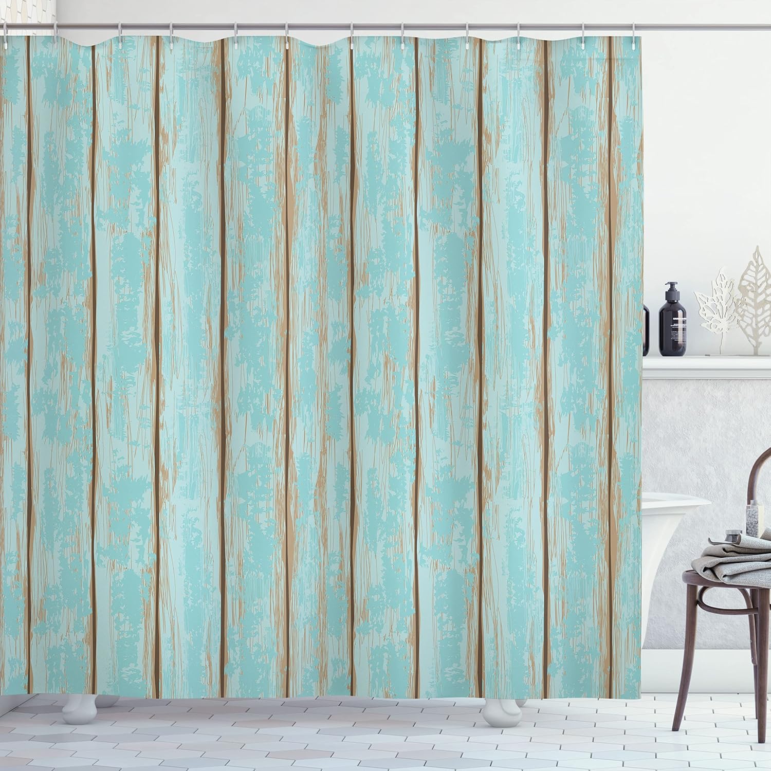 Turquoise Wood Grain Shower Curtain Rustic Blue Brown Texture Design Nature Inspired Bath Decor Waterproof Fabric Home W60H190(CM)-1 Pcs
Turquoise Wood Grain Shower Curtain Rustic Blue Brown Texture Design Nature Inspired Bath Decor Waterproof Fabric Home W60H190(CM)-1 Pcs