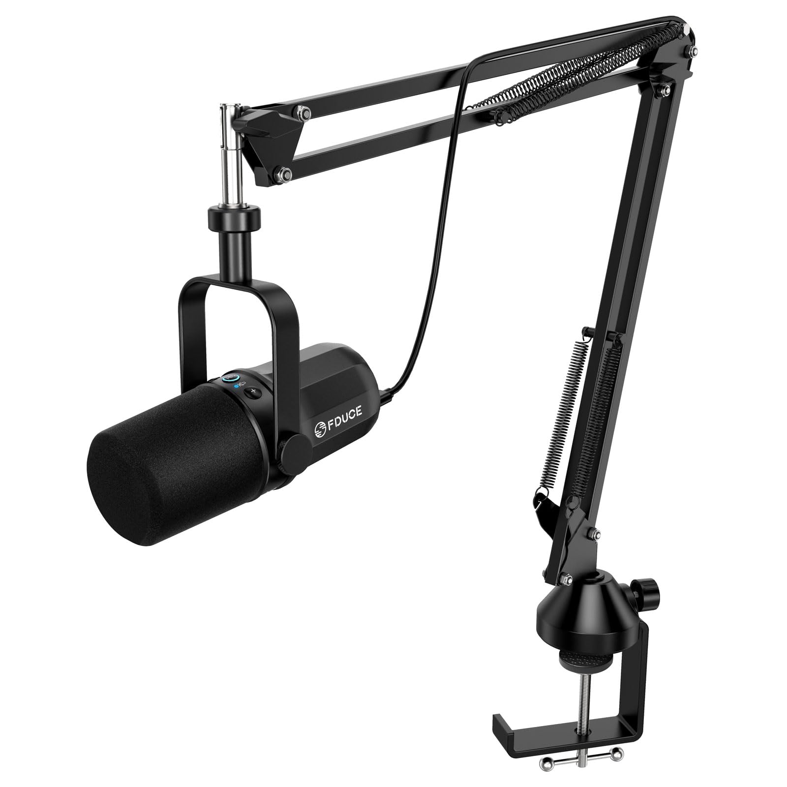 FDUCE Dynamic Podcast Microphone Kit for Streaming Boom Arm Stand Headphone Mute Gain Button SL40+ Microphone, USB/XLR & Gaming, Mic, Built-in Output, чорний
FDUCE Dynamic Podcast Microphone Kit for Streaming Boom Arm Stand Headphone Mute Gain Button SL40+ Microphone, USB/XLR & Gaming, Mic, Built-in Output, чорний