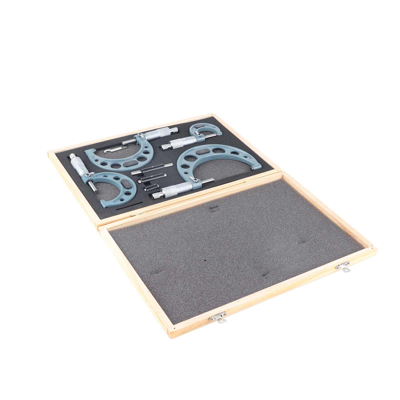 4Pcs 0‑4in Imperial Micrometer Outside Diameter High Accuracy Measurement Tool with Wrench
4Pcs 0‑4in Imperial Micrometer Outside Diameter High Accuracy Measurement Tool with Wrench