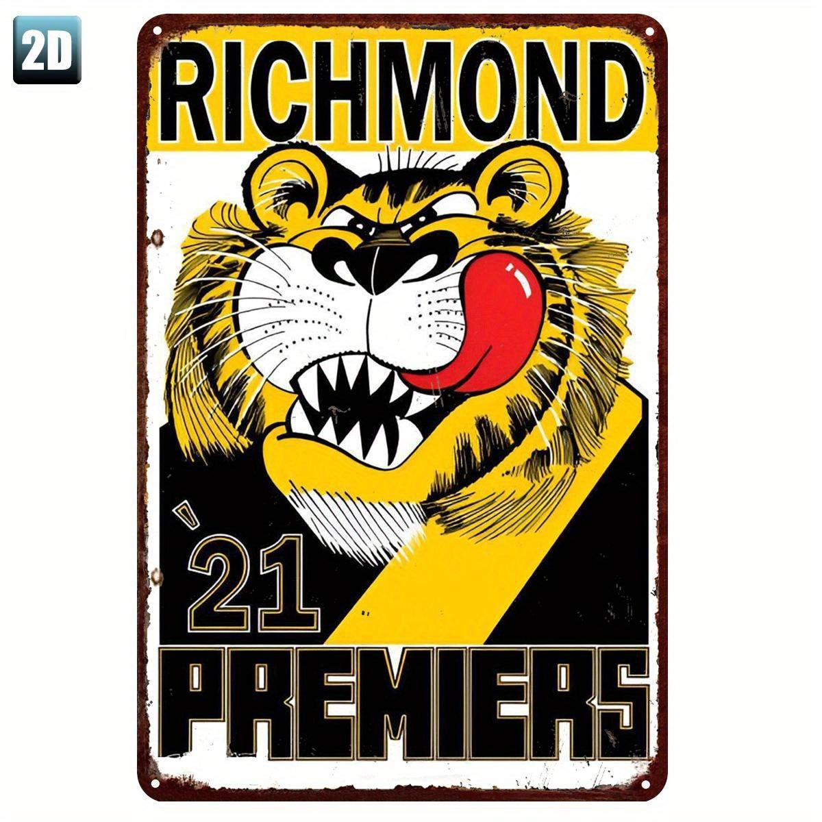 Richmond 2021 Premiers Tiger Mascot Vintage Metal Tin Sign 80120inch Iron Retro Sports Wall Art Tiger Mas aluminum 20x30cm
Richmond 2021 Premiers Tiger Mascot Vintage Metal Tin Sign 80120inch Iron Retro Sports Wall Art Tiger Mas aluminum 20x30cm