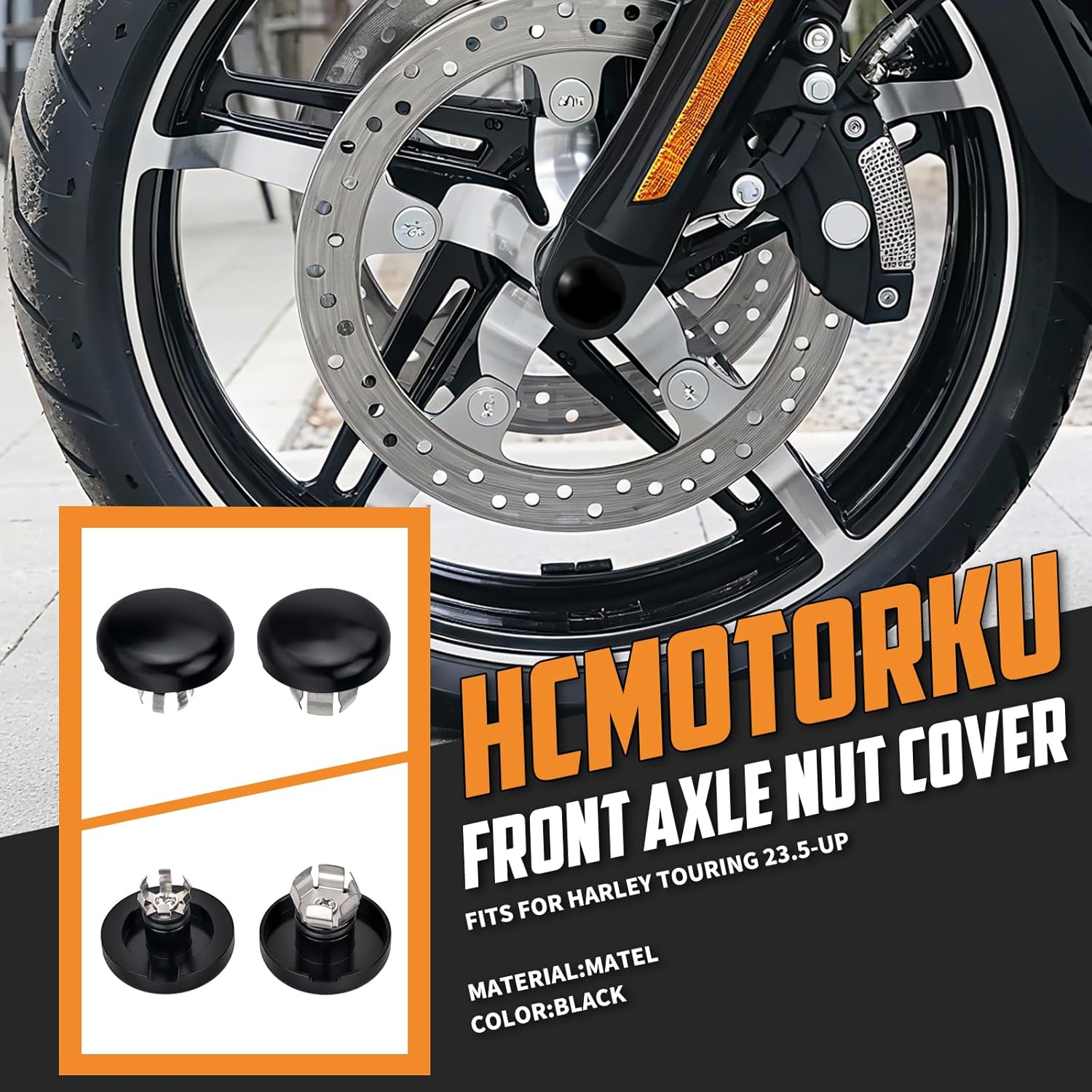 Front Axle Nut Caps Protective Dust Covers Fit for Harley Touring Street Glide Road Glide CVO FLTRX FLHX 2024-2025 (Gloss Black)
Front Axle Nut Caps Protective Dust Covers Fit for Harley Touring Street Glide Road Glide CVO FLTRX FLHX 2024-2025 (Gloss Black)