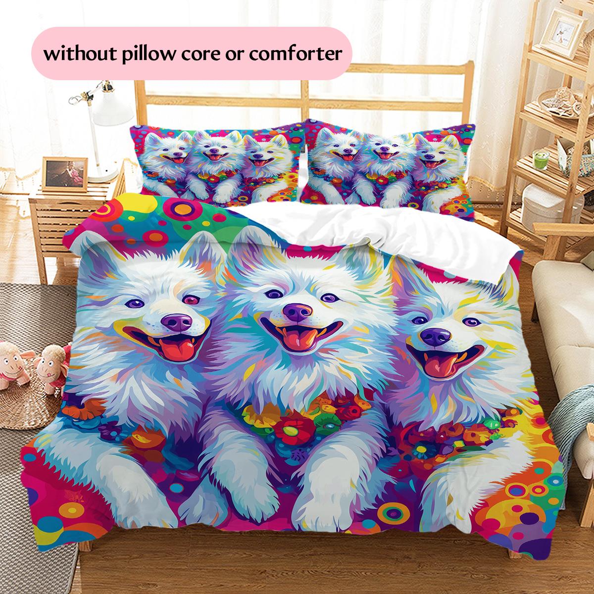 Colorful Samoyed Pattern Bedding Home Decoration Birthday Gift (1 * duvet cover + 2 * pillowcase, without core) 135x200cm
Colorful Samoyed Pattern Bedding Home Decoration Birthday Gift (1 * duvet cover + 2 * pillowcase, without core) 135x200cm