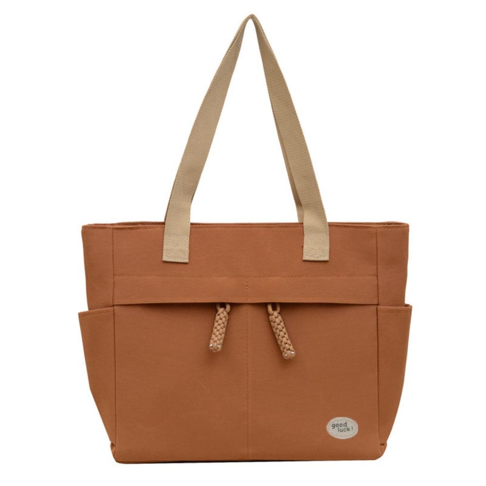 Solid Color Canvas Tote Bag Japanese Style Shoulder Bag Simple Simple Handbag Girl коричневий
Solid Color Canvas Tote Bag Japanese Style Shoulder Bag Simple Simple Handbag Girl коричневий