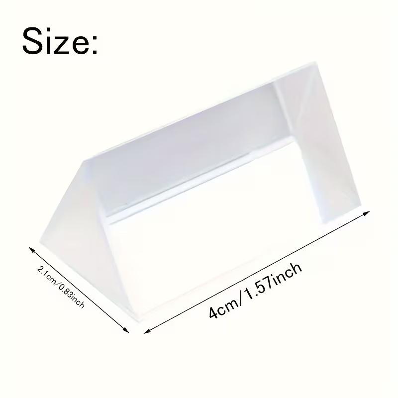 1pc High-Quality Glass Prism - Dispersion & Spectrum Tool for Physics, Photography, Science, Ideal Gift for Students білий
1pc High-Quality Glass Prism - Dispersion & Spectrum Tool for Physics, Photography, Science, Ideal Gift for Students білий