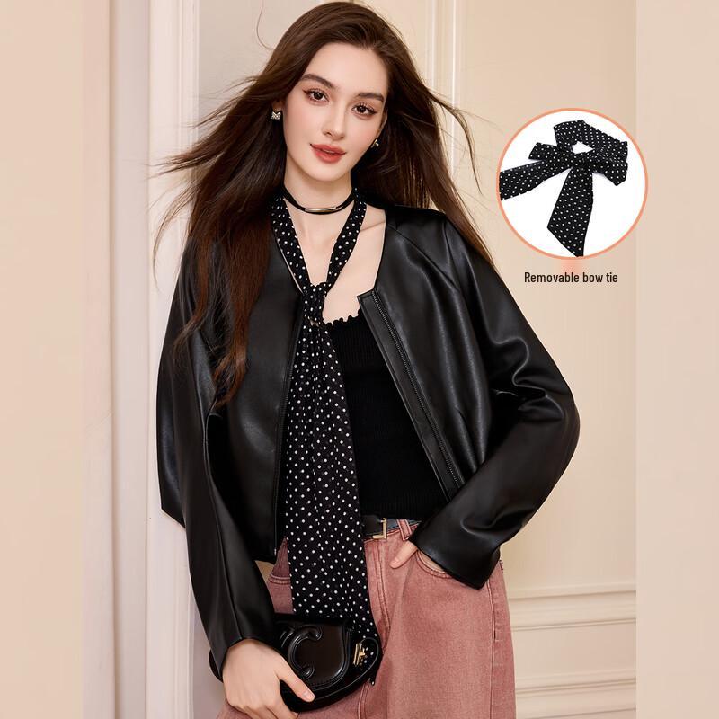 Bailuyu Women s V-Neck Faux Leather Cardigan Jacket XL
Bailuyu Women s V-Neck Faux Leather Cardigan Jacket XL