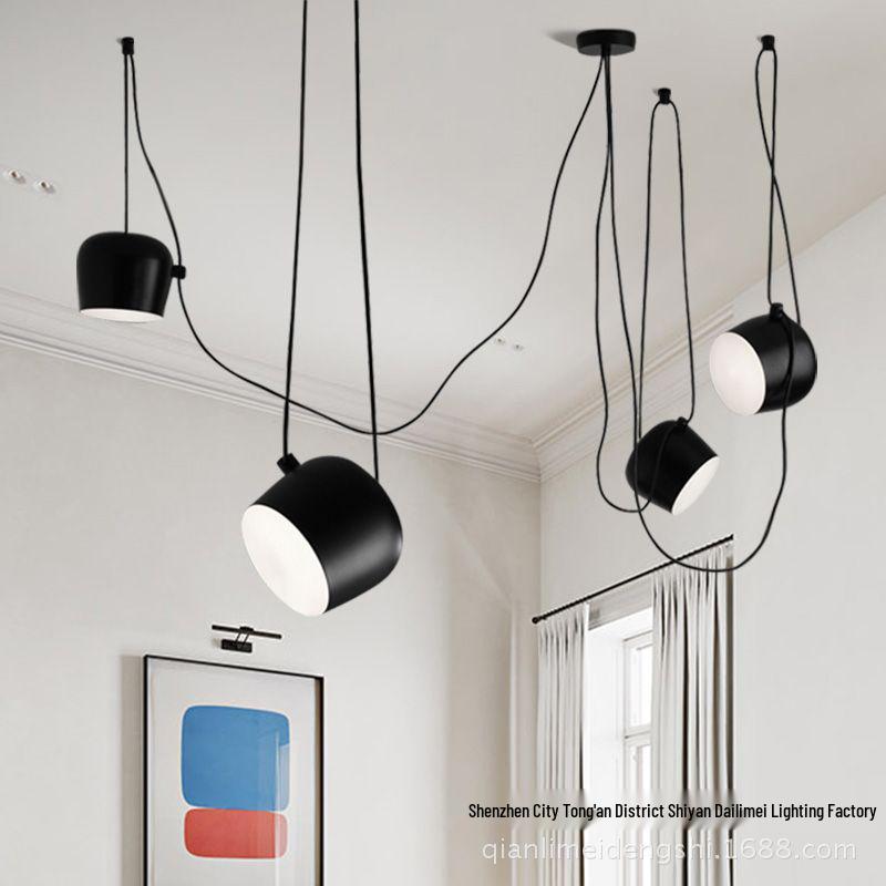 Регулируемый Современный Минималистичный Подвесной Светильник-Барабан с Несколькими Плафонами для Столовой, Гостиной и Кафе Single-Head Black Version
Регулируемый Современный Минималистичный Подвесной Светильник-Барабан с Несколькими Плафонами для Столовой, Гостиной и Кафе Single-Head Black Version
