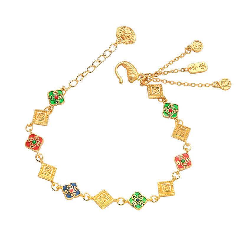 New Chinese Retro Sand Gold Ruyi Cube Sugar Bracelet Light Luxury Niche Design Feminine Jewelry Accessory золотий
New Chinese Retro Sand Gold Ruyi Cube Sugar Bracelet Light Luxury Niche Design Feminine Jewelry Accessory золотий