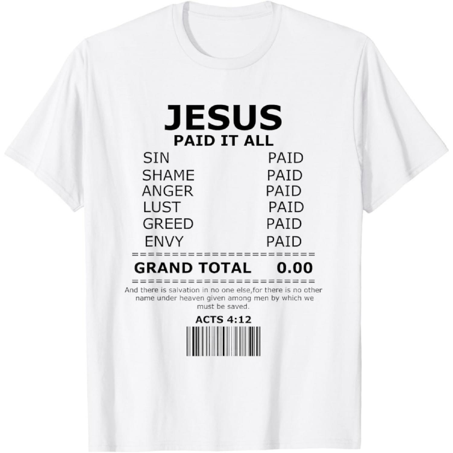 Jesus Paid it All shirt, Lord Christ Savior Salvation Grace T-Shirt(1) XXXXXL білий
Jesus Paid it All shirt, Lord Christ Savior Salvation Grace T-Shirt(1) XXXXXL білий