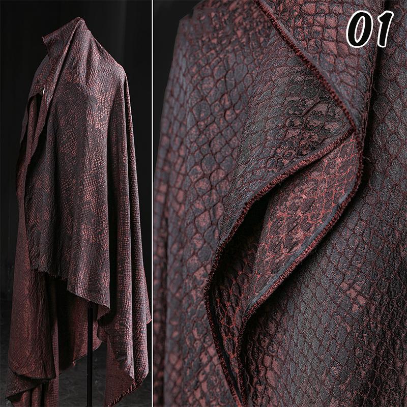 50*130cm Luxury Apparel Jacquard Fabric Red Black Plaid Snake Skin Texture Vintage Washed Designer Fabric For Diy Sewing Dress 50x130cm
50*130cm Luxury Apparel Jacquard Fabric Red Black Plaid Snake Skin Texture Vintage Washed Designer Fabric For Diy Sewing Dress 50x130cm