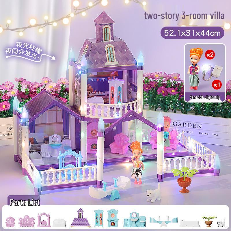 Принцесса Замок Вилла DIY Кукольный домик: Модель собранного игрового домика для девочки
Принцесса Замок Вилла DIY Кукольный домик: Модель собранного игрового домика для девочки