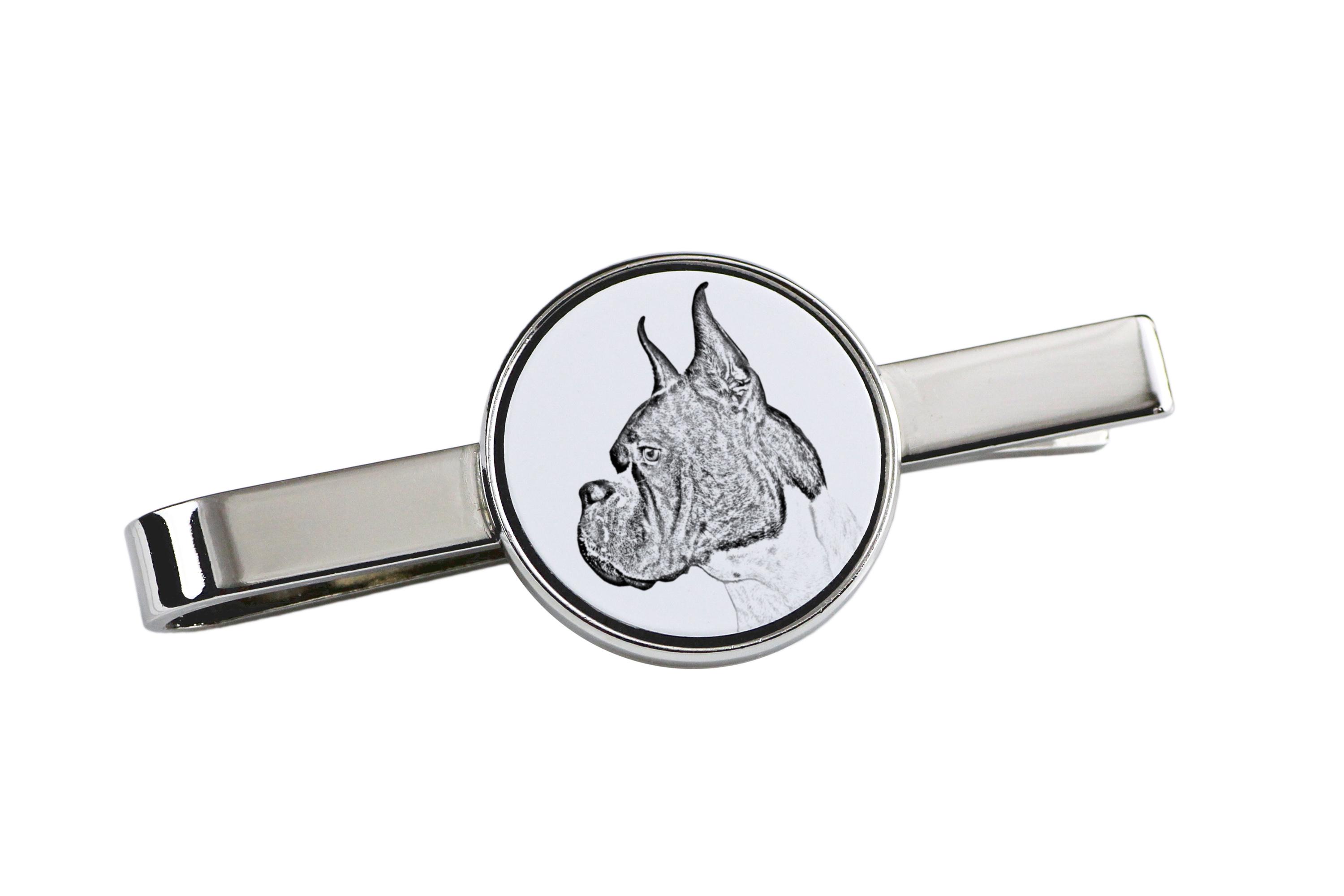 Boxer, German Boxer I - tie clip with a dog, personalized tie clip, a unique gift for a man from the Art-Dog brand срібний
Boxer, German Boxer I - tie clip with a dog, personalized tie clip, a unique gift for a man from the Art-Dog brand срібний