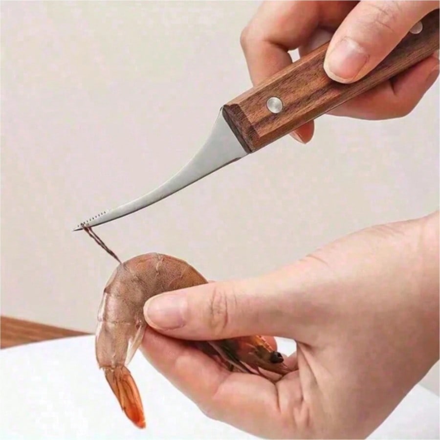 Stainless Steel Shrimp Deveiner - Easy Clean Seafood Prep Tool for Effective Shell Removal & Deveining, Essential for Home Kitchen & Outdoor Camping
Stainless Steel Shrimp Deveiner - Easy Clean Seafood Prep Tool for Effective Shell Removal & Deveining, Essential for Home Kitchen & Outdoor Camping