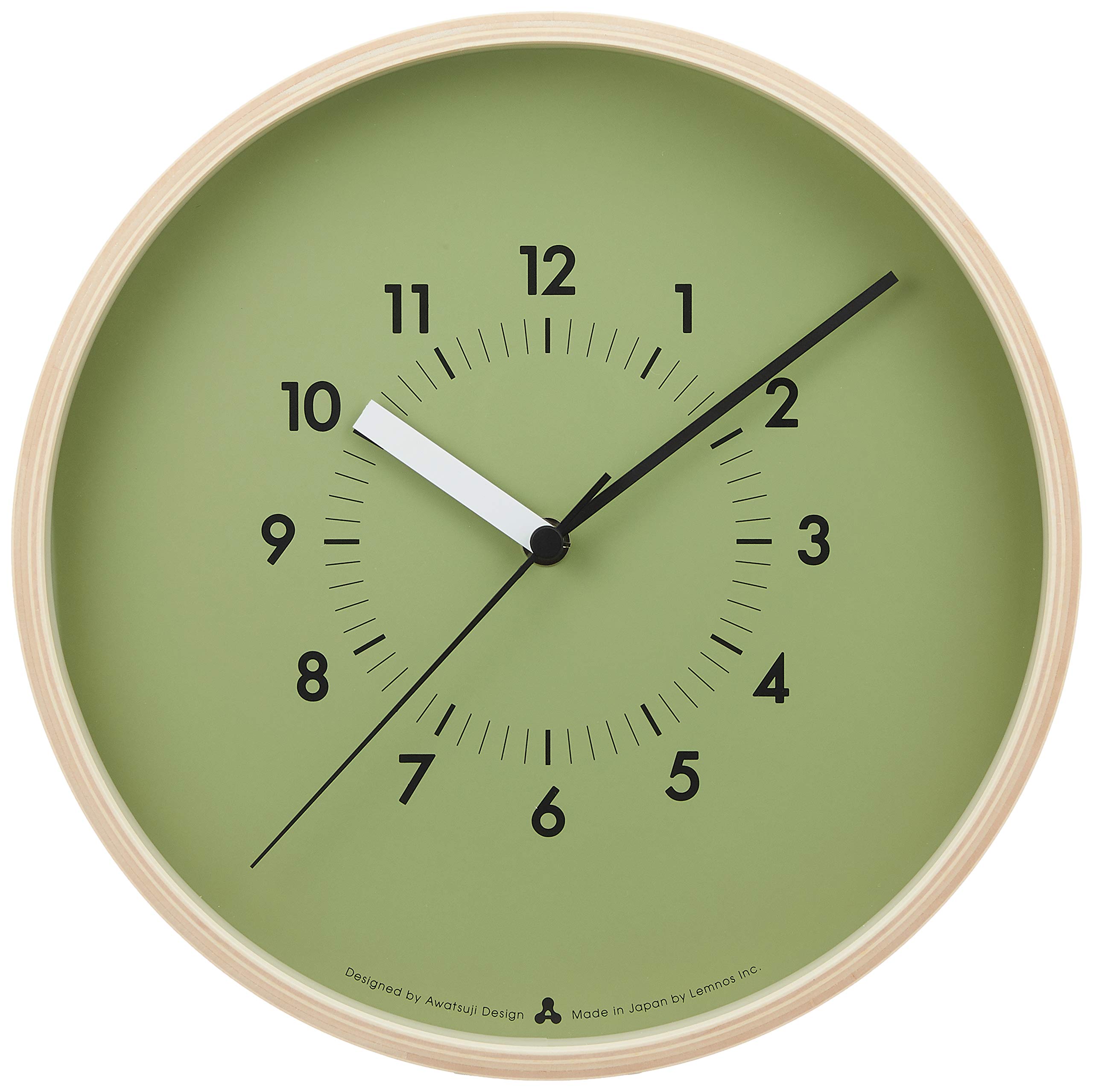 Lemnos Wall Clock Analog SOSO General Quartz Clock Natural Color Wood SOSO Green GN Lemnos AWA13-06 зелений
Lemnos Wall Clock Analog SOSO General Quartz Clock Natural Color Wood SOSO Green GN Lemnos AWA13-06 зелений