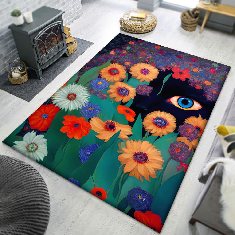 1pc Black Cat in The Flowers Pattern Carpet, Area Rug For Living Room Bedroom Room Bed Chair Laundry Entryway Corridor Yard Non-slip Outdoor 60cm by 90cm
1pc Black Cat in The Flowers Pattern Carpet, Area Rug For Living Room Bedroom Room Bed Chair Laundry Entryway Corridor Yard Non-slip Outdoor 60cm by 90cm