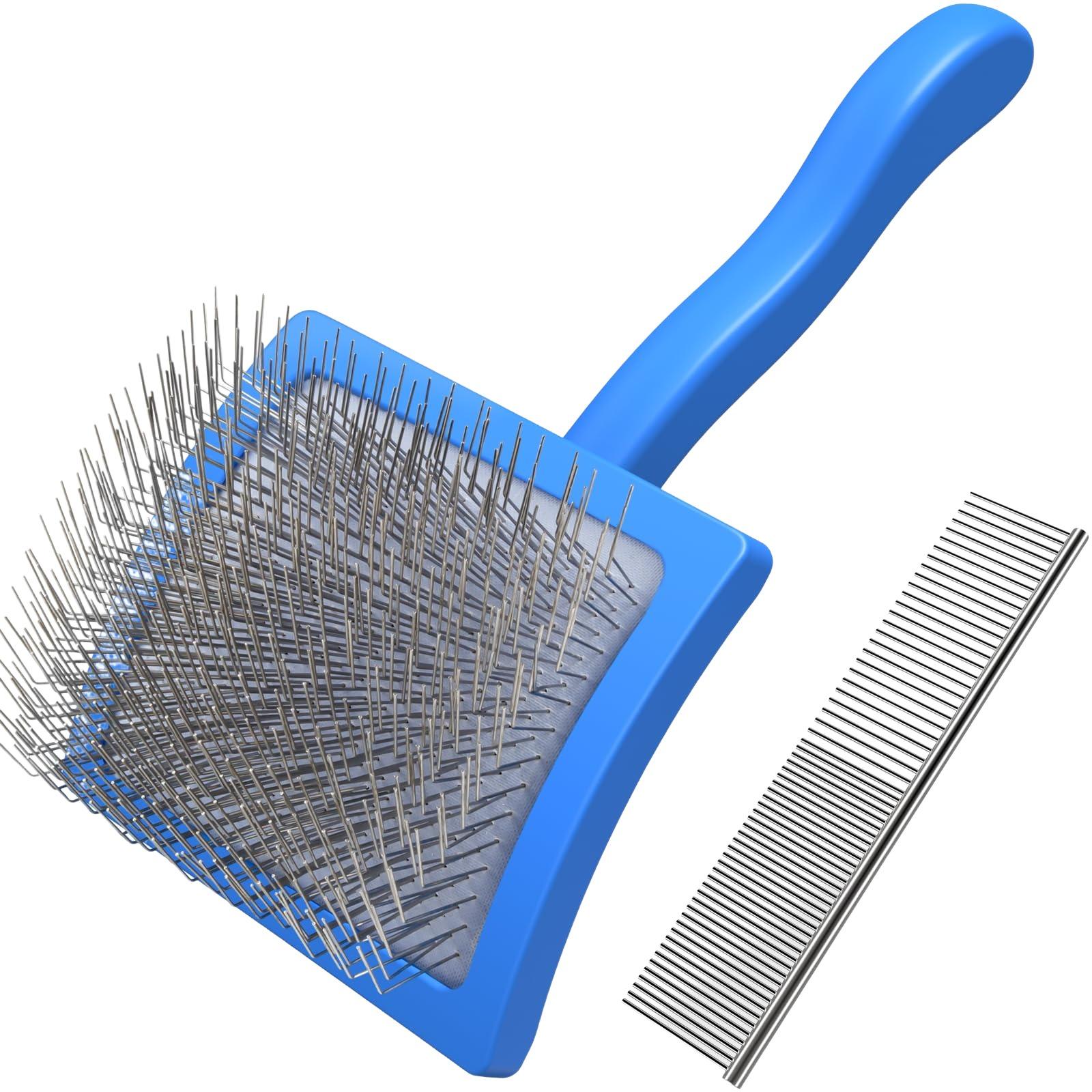 2PCS Slicker Brush for Dogs & Pet Comb, Dog Grooming Brush with Extra Long Pins for Goldendoodles, Poodles, Labradoodles to синий
2PCS Slicker Brush for Dogs & Pet Comb, Dog Grooming Brush with Extra Long Pins for Goldendoodles, Poodles, Labradoodles to синий