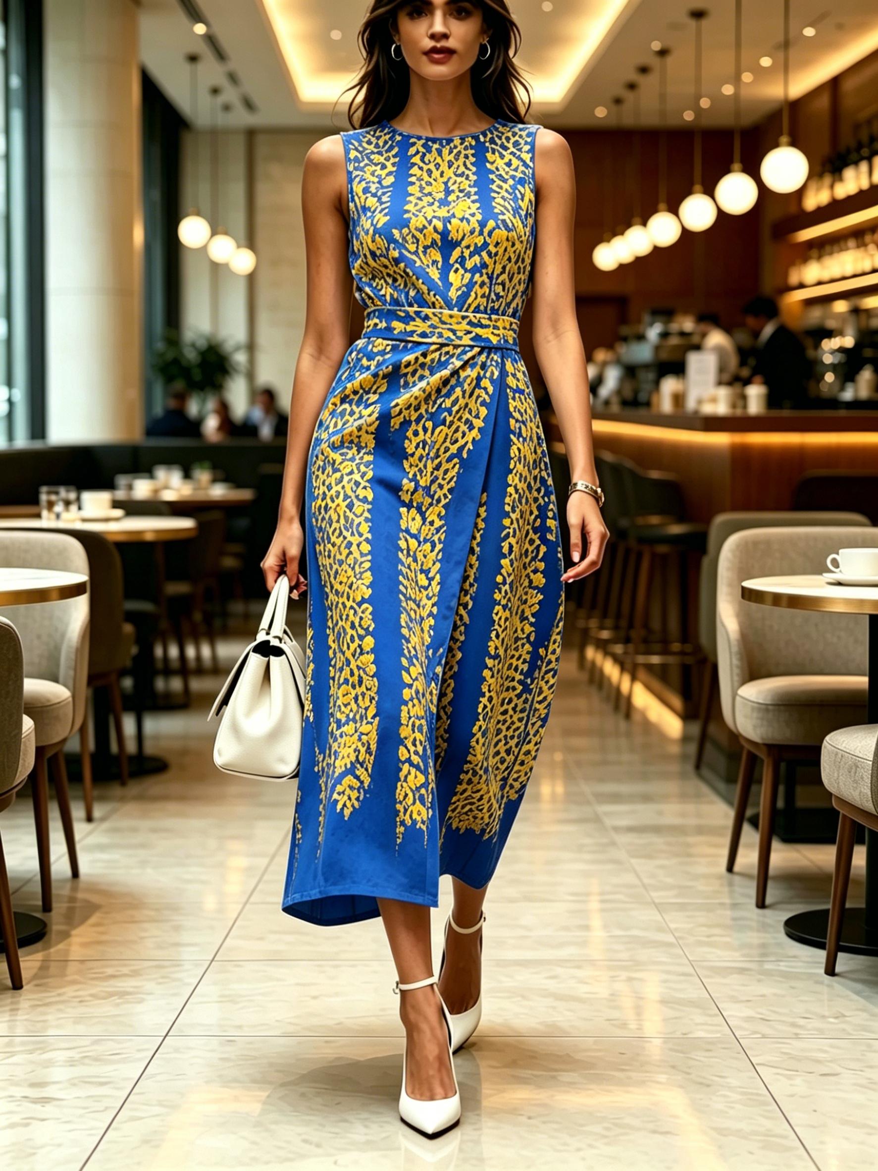 Round Neck Sleeveless Midi Dress Yellow Floral Print Blue Color Womens Modern Elegant Casual Fashion Spring Summer Autumn Womens Clothing XXL
Round Neck Sleeveless Midi Dress Yellow Floral Print Blue Color Womens Modern Elegant Casual Fashion Spring Summer Autumn Womens Clothing XXL