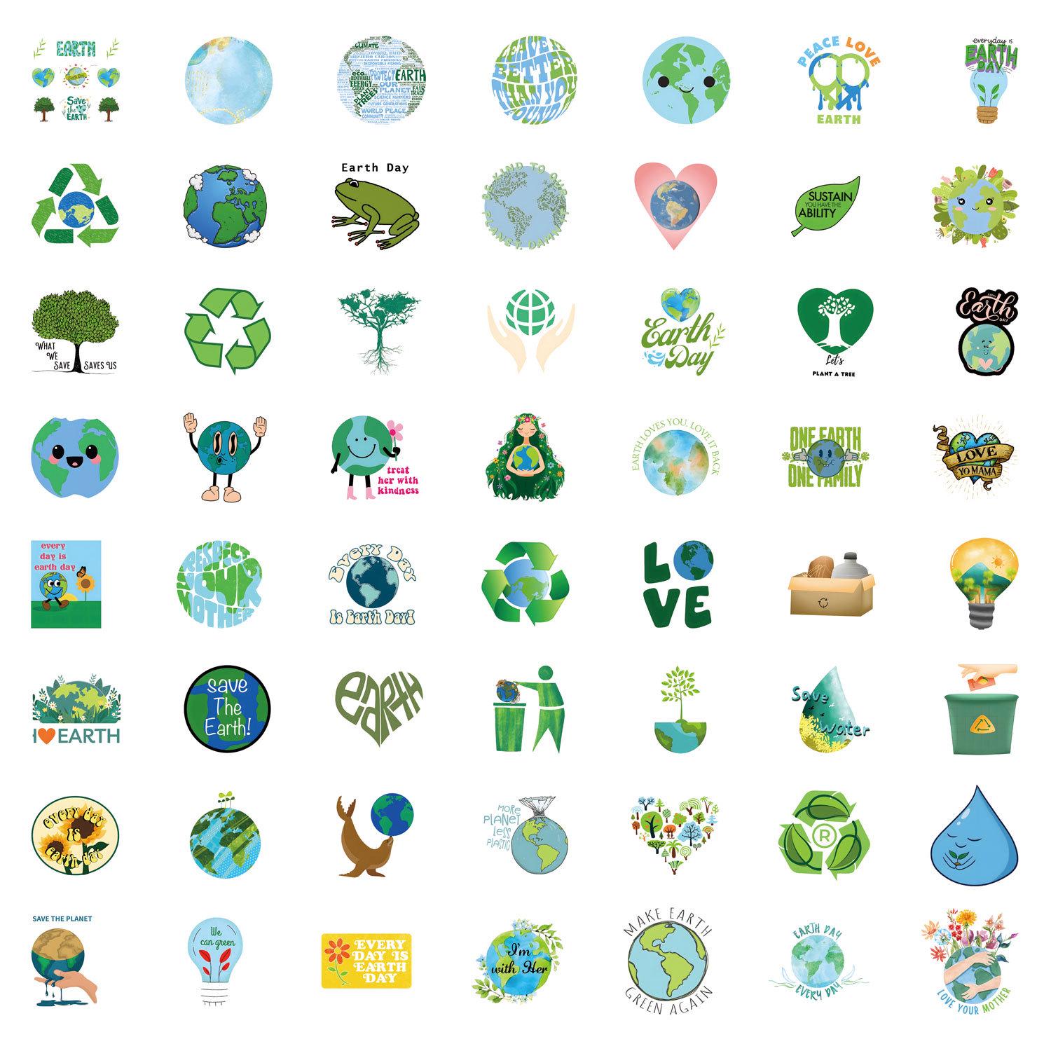 55 Earth Day Cartoon Stickers: Waterproof Decoration for Journals, Water Bottles, and Computers
55 Earth Day Cartoon Stickers: Waterproof Decoration for Journals, Water Bottles, and Computers