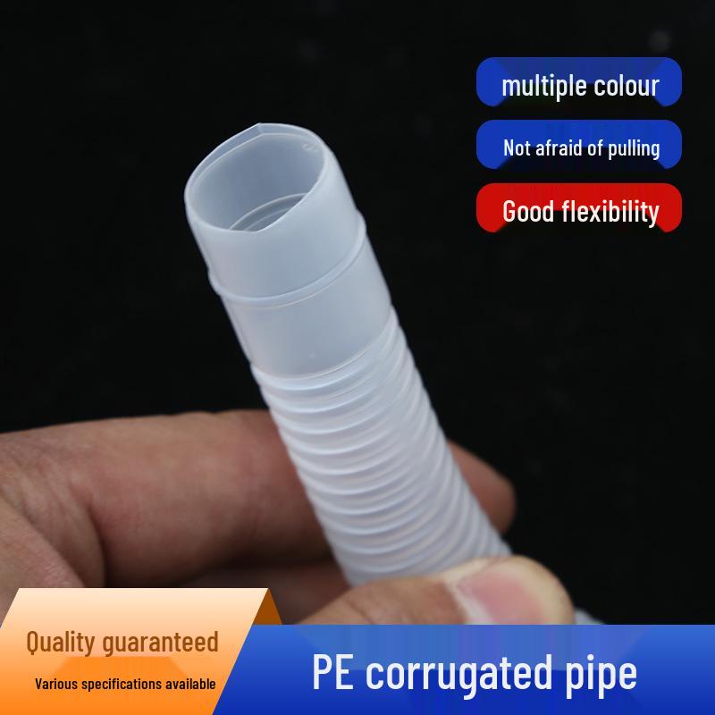 White Flexible Corrugated Pipe for Washing Machine Drain and Air Conditioning Wiring ID 16mm, 80m (AC Drain, White)
White Flexible Corrugated Pipe for Washing Machine Drain and Air Conditioning Wiring ID 16mm, 80m (AC Drain, White)