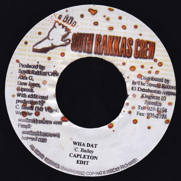 7inch Record CAPLETON - Wha Dat NONE South Rakkas Cr 2003 Jamaica Reggae, Ska & Dub Used
7inch Record CAPLETON - Wha Dat NONE South Rakkas Cr 2003 Jamaica Reggae, Ska & Dub Used