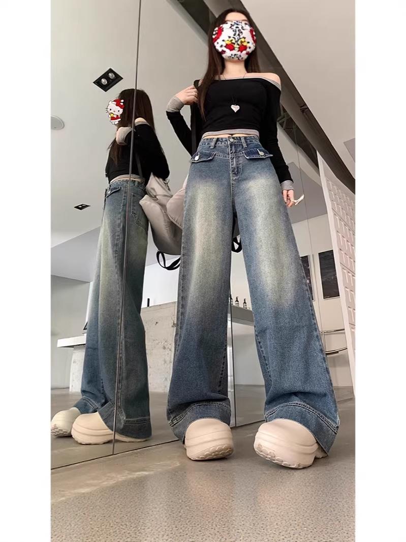 2026 Spring Women s High-Waisted Plus Size Wide-Leg Jeans, Slimming, Floor-Length for Wide Hips & Thick Thighs L синій
2026 Spring Women s High-Waisted Plus Size Wide-Leg Jeans, Slimming, Floor-Length for Wide Hips & Thick Thighs L синій
